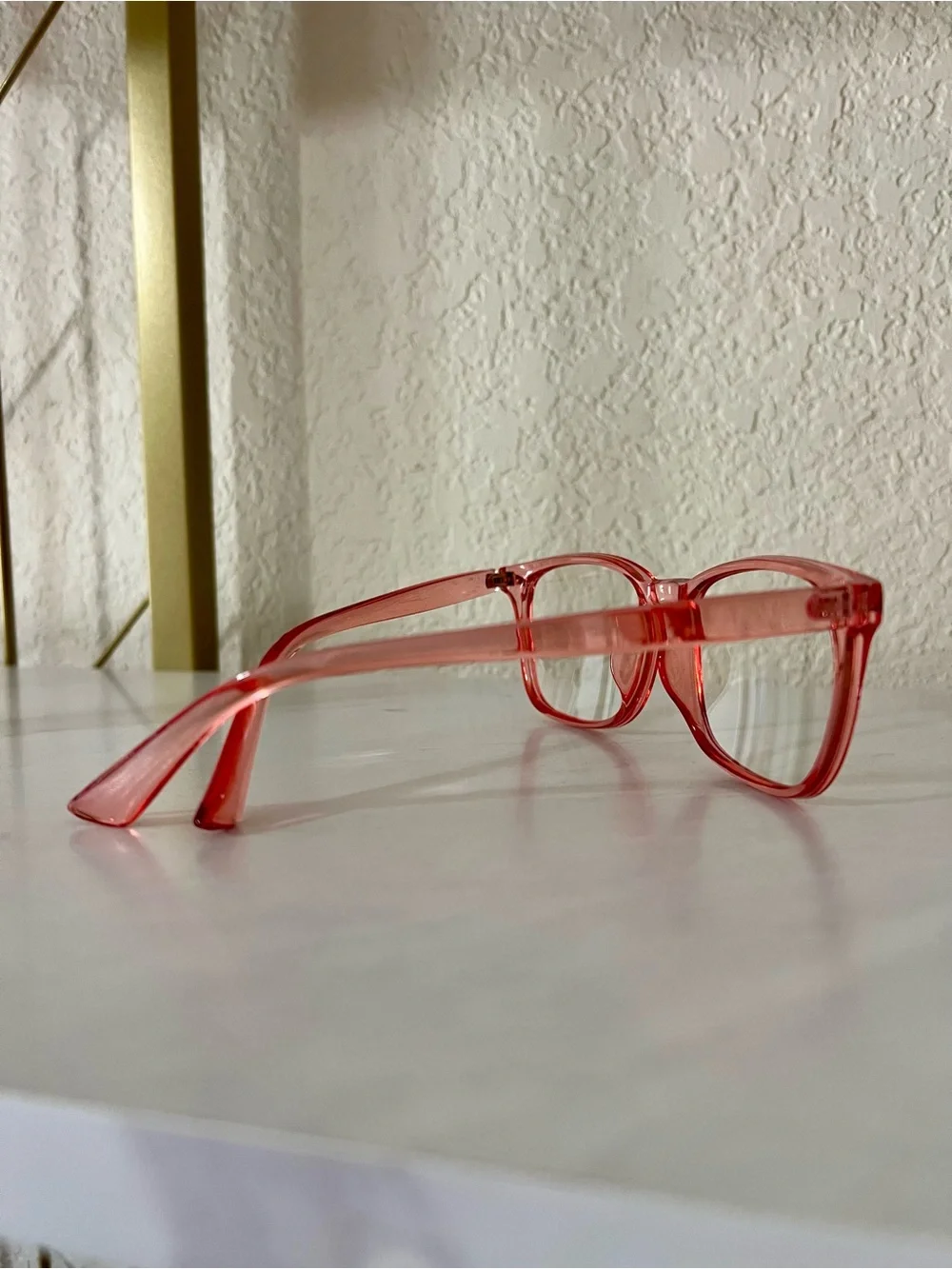 Blue Light Blocking Clear Red Transparent Glasses